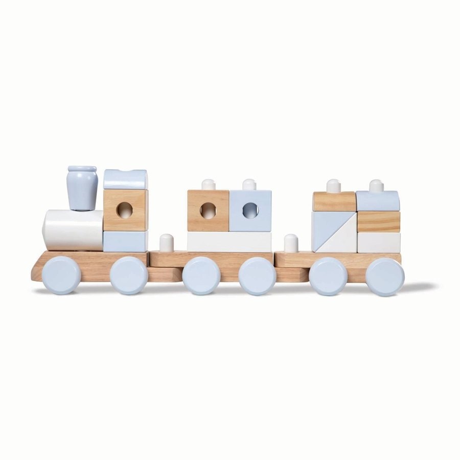 Outlet Melissa & Doug Wooden Jumbo Stacking Train - Natural