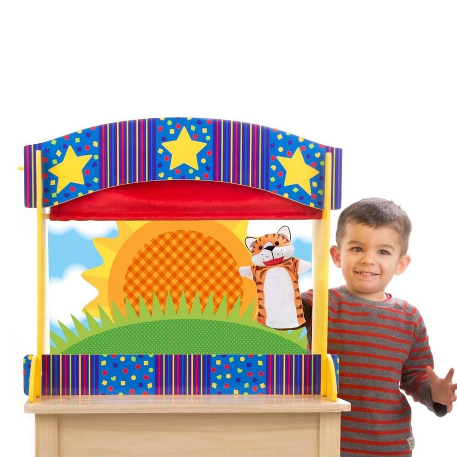 Outlet Melissa & Doug Tabletop Puppet Theater - Sturdy Wooden Construction