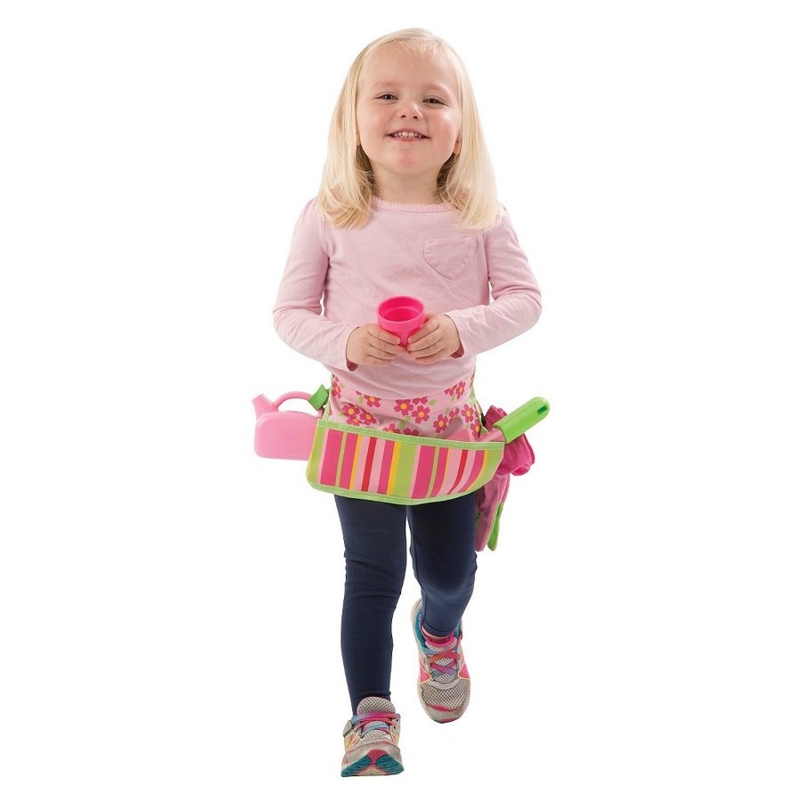 Outlet Melissa & Doug Sunny Patch Blossom Bright Garden Tool Belt Set With Gloves, Trowel, Watering Can, and Pot