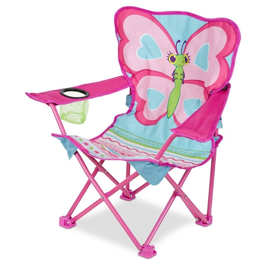 Outlet Melissa & Doug Sunny Patch Cutie Pie Butterfly Folding Lawn and Camping Chair