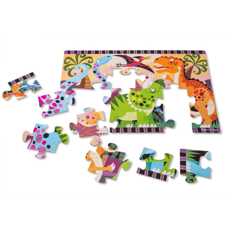 Discounted Melissa & Doug Dinosaur Dawn Jumbo Jigsaw Floor Puzzle (24pc, 2 x 3 feet)