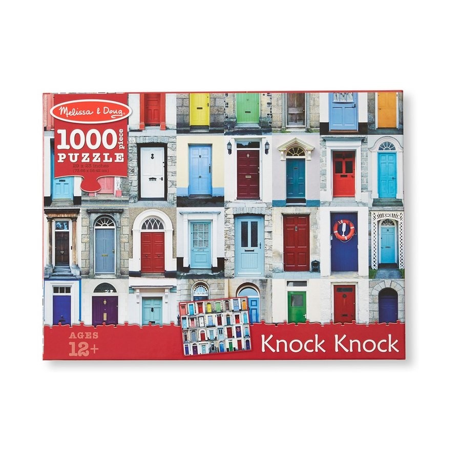Discounted Melissa And Doug Knock Knock Doorways Puzzle 1000pc