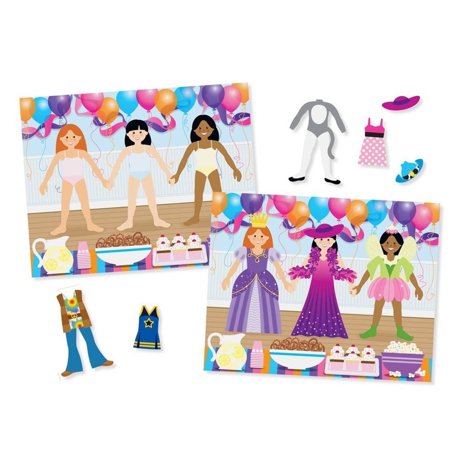 Outlet Melissa & Doug Sticker Pads Set: Jewelry and Nails, Dress-Up, Make-a-Face, Favorite Themes - 1225+ Stickers