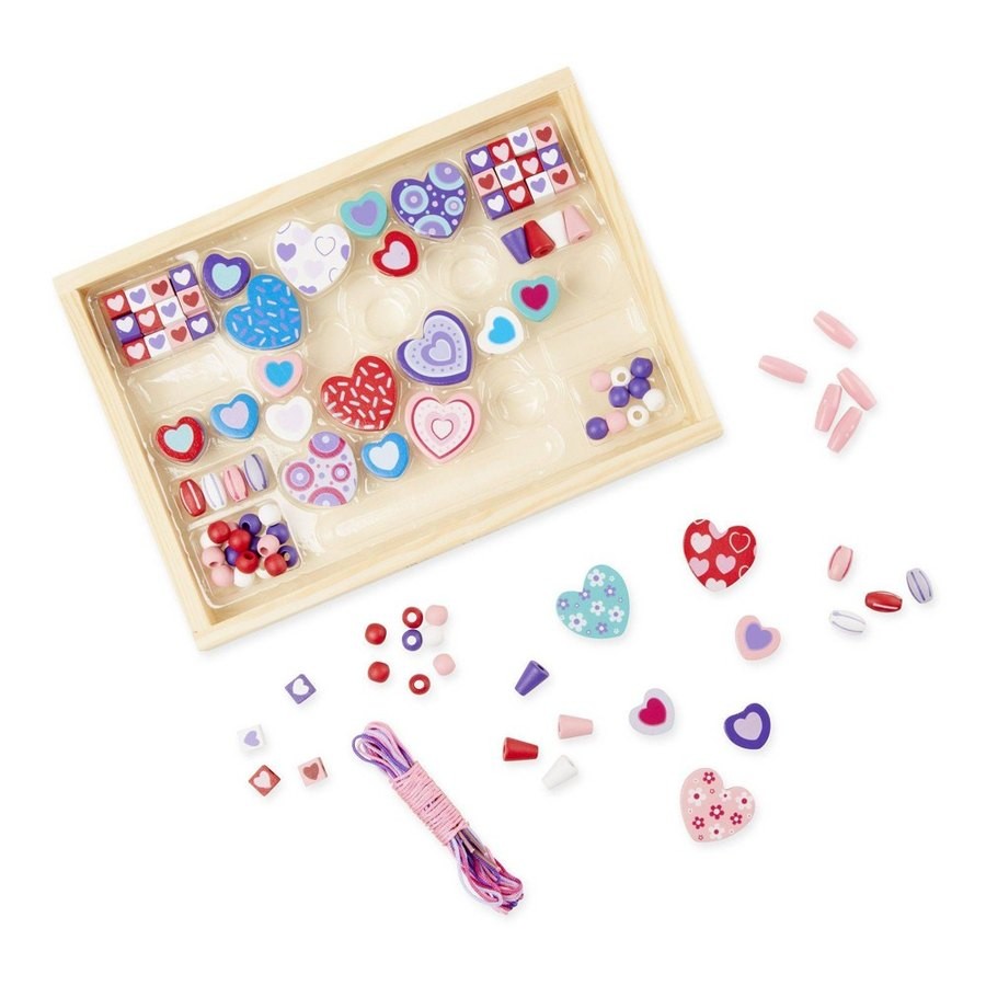 Outlet Melissa & Doug Sweet Hearts and Butterfly Friends Bead Set of 2 - 250+ Wooden Beads