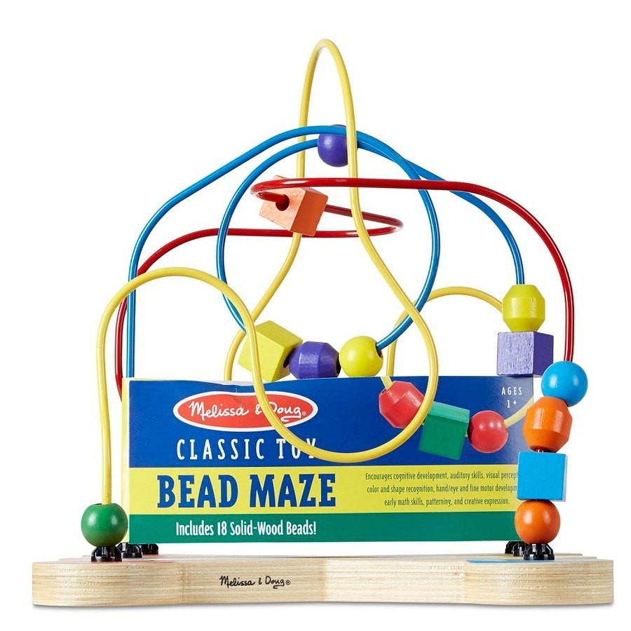Outlet Melissa & Doug Classic Bead Maze - Wooden Educational Toy