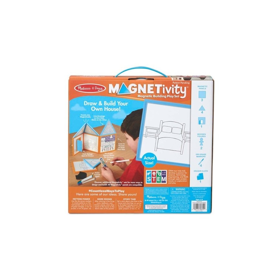 Discounted Melissa & Doug Magnetivity - Draw & Build House