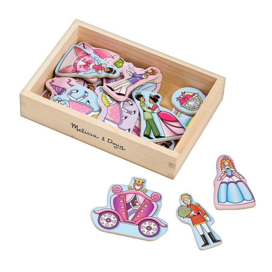 Discounted Melissa & Doug 20 Wooden Princess Magnets in a Box