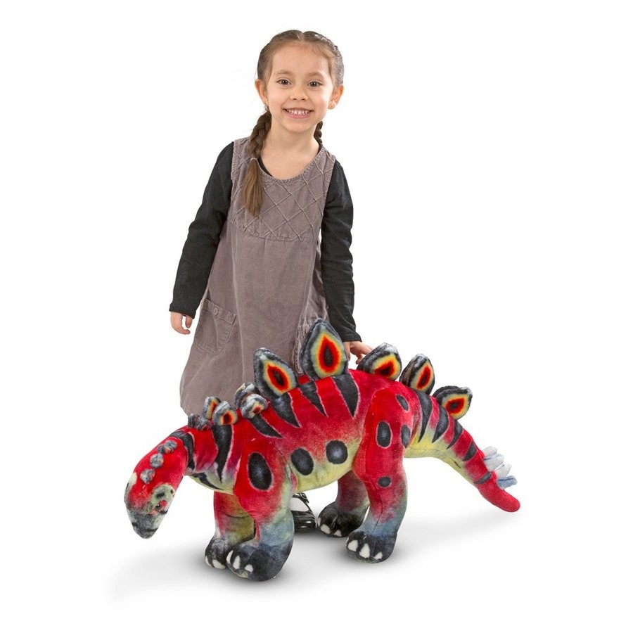 Discounted Melissa & Doug Giant Stegosaurus Dinosaur - Lifelike Stuffed Animal