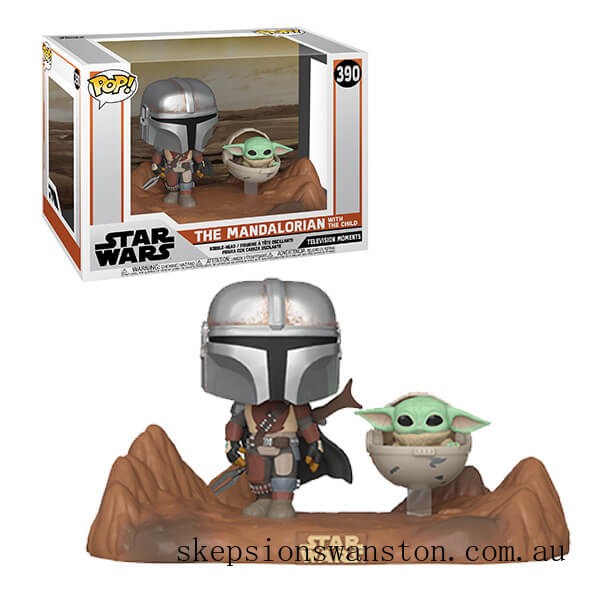 Clearance Star Wars The Mandalorian and The Child (Baby Yoda) Funko Pop! TV Moment