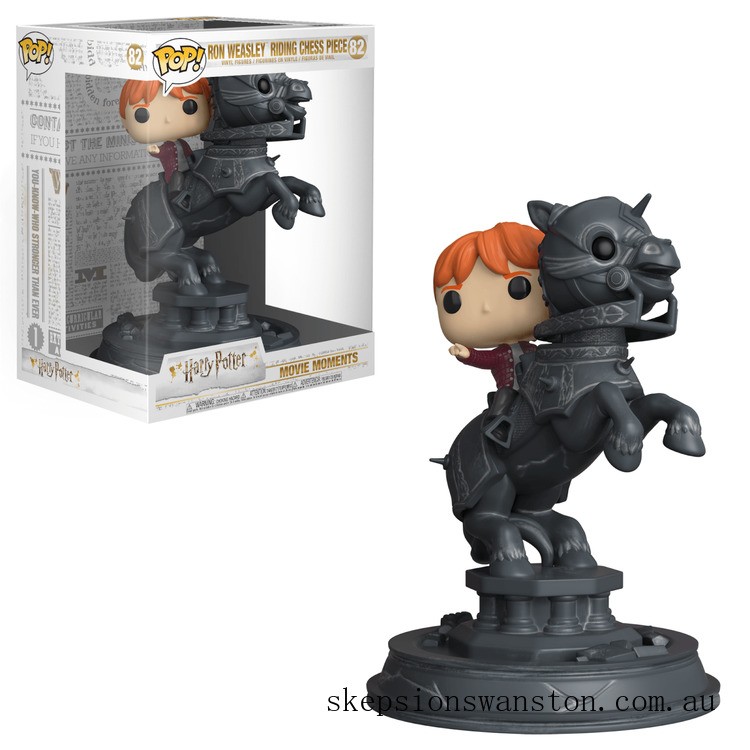 Clearance Harry Potter Ron Riding Chess Piece Funko Pop! Movie Moment Figure