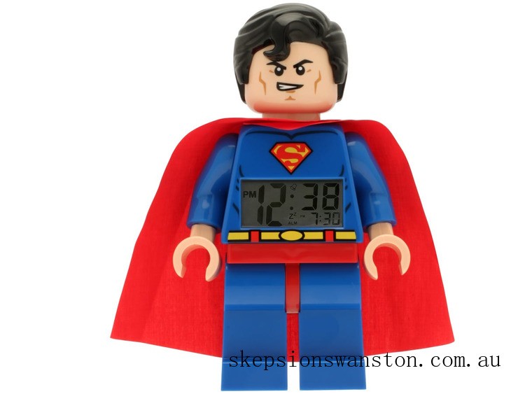 Discounted LEGO DC LEGO® DC Comics™ Super Heroes Superman™ Minifigure Clock