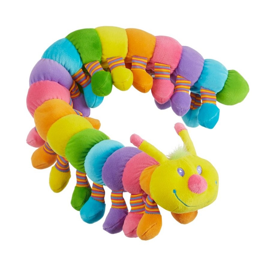 Discounted Melissa & Doug Longfellow Caterpillar - Rainbow-Colored Stuffed Animal With 32 Floppy Feet (over 2 feet long)