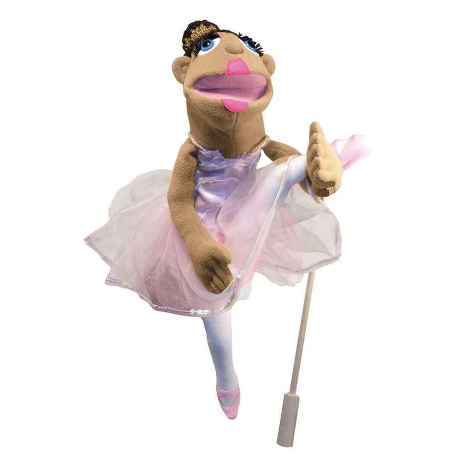 Limited Sale Melissa & Doug Ballerina Puppet - Full-Body With Detachable Wooden Rod for Animated Gestures