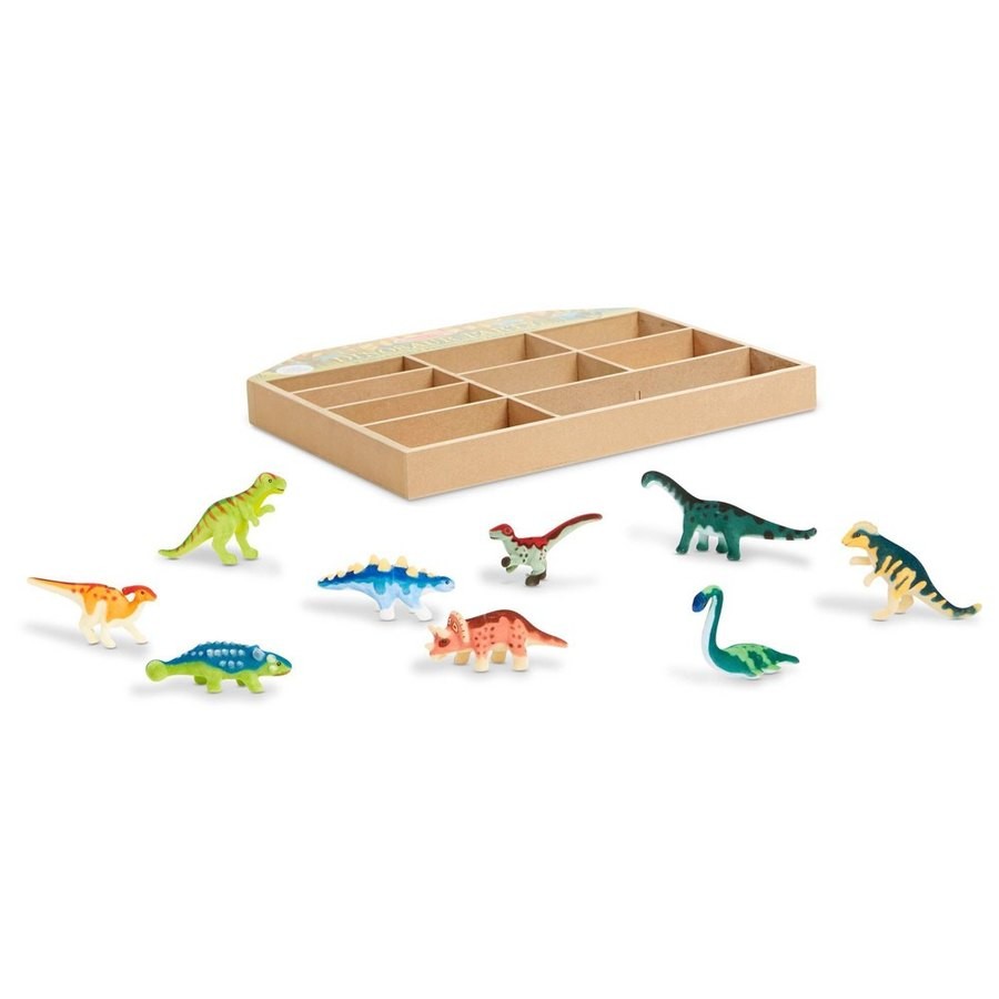 Limited Sale Melissa & Doug Dinosaur Party Play Set - 9 Collectible Miniature Dinosaurs in a Case