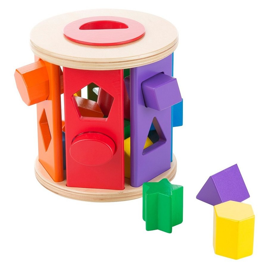 Limited Sale Melissa & Doug Match and Roll Shape Sorter - Classic Wooden Toy