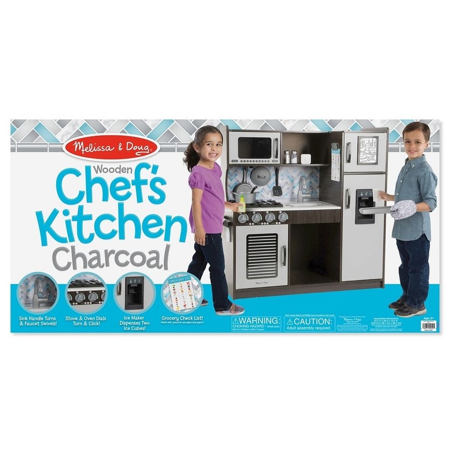 Limited Sale Melissa & Doug Chef's Kitchen Pretend Play Set - Charcoal
