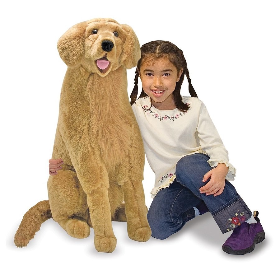 Limited Sale Melissa & Doug Giant Golden Retriever - Lifelike Stuffed Animal Dog (over 2 feet tall)