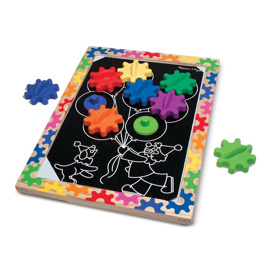 Outlet Melissa & Doug Switch and Spin Magnetic Gear Board - Educational Toy With 8 Gears and 5 Double-Sided Designs Board Game, Kids Unisex