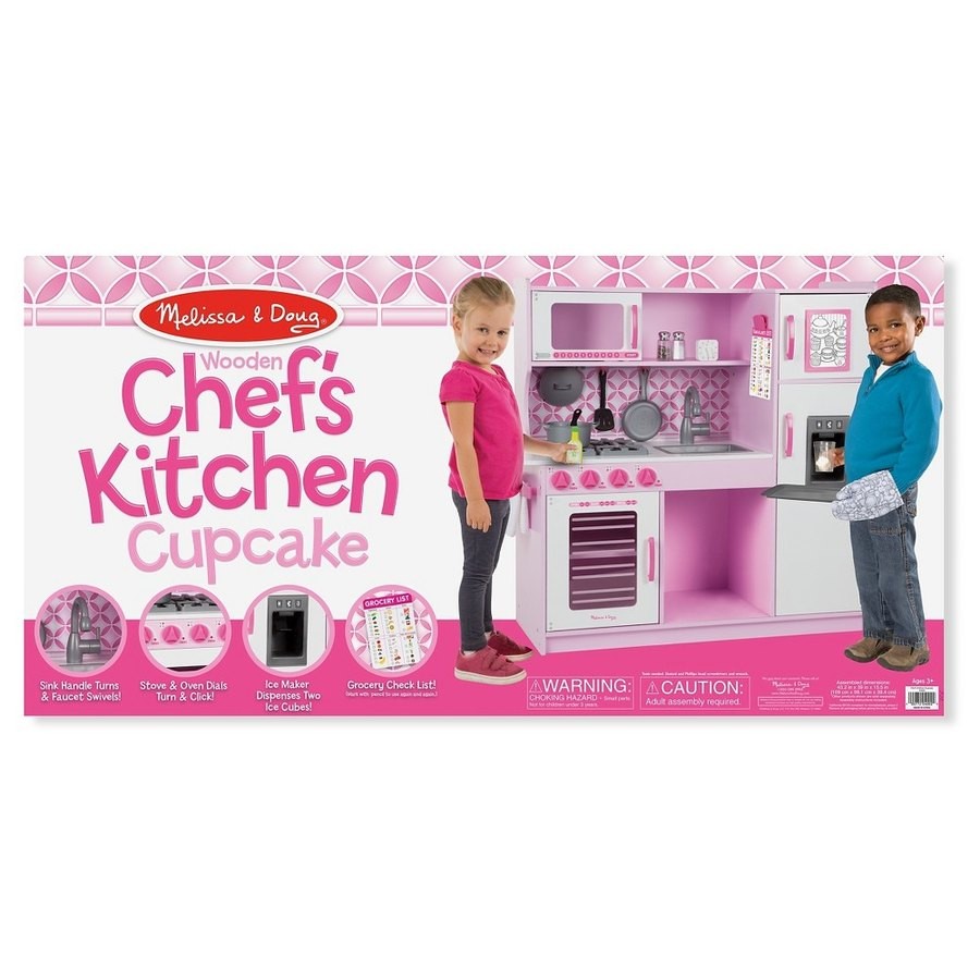 Limited Sale Melissa & Doug Chef's Kitchen Pretend Play Set - Cupcake Pink/White