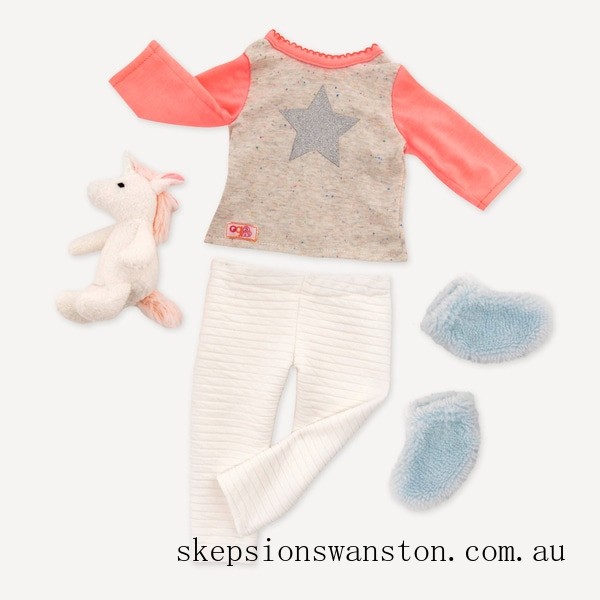 Clearance Sale Our Generation Unicorn Pyjama Outfit