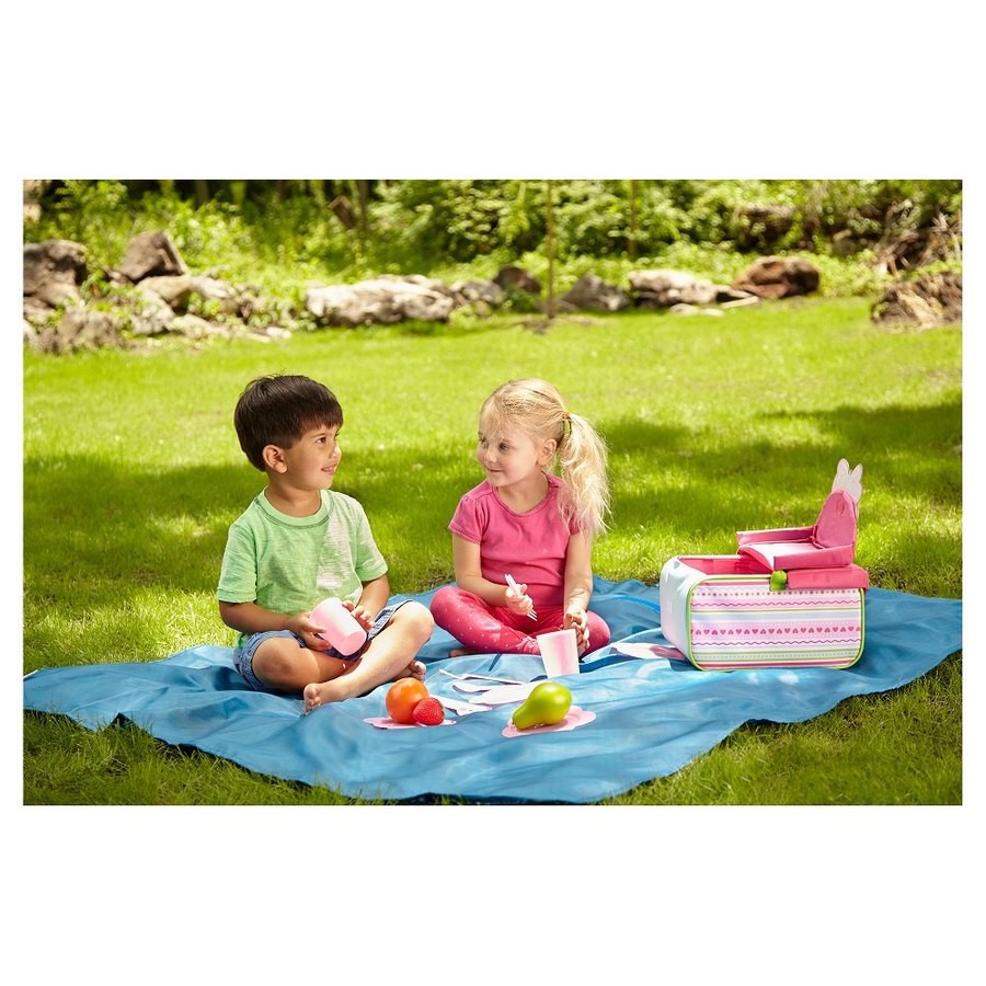 Limited Sale Melissa & Doug Sunny Patch Cutie Pie Butterfly Picnic Set With Basket, Plates, and Utensils