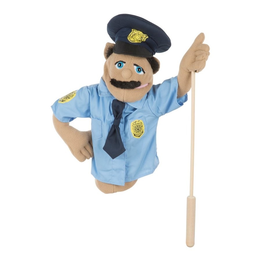 Sale Melissa & Doug Police Officer Puppet With Detachable Wooden Rod