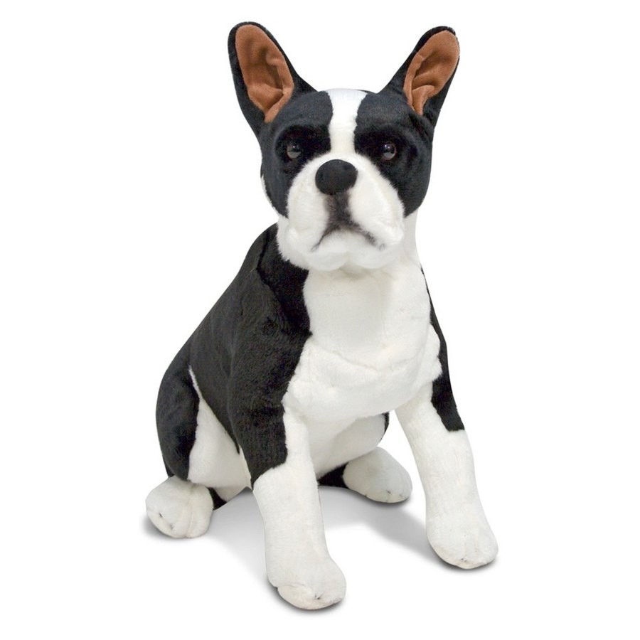 Sale Melissa & Doug Giant Boston Terrier - Lifelike Stuffed Animal Dog