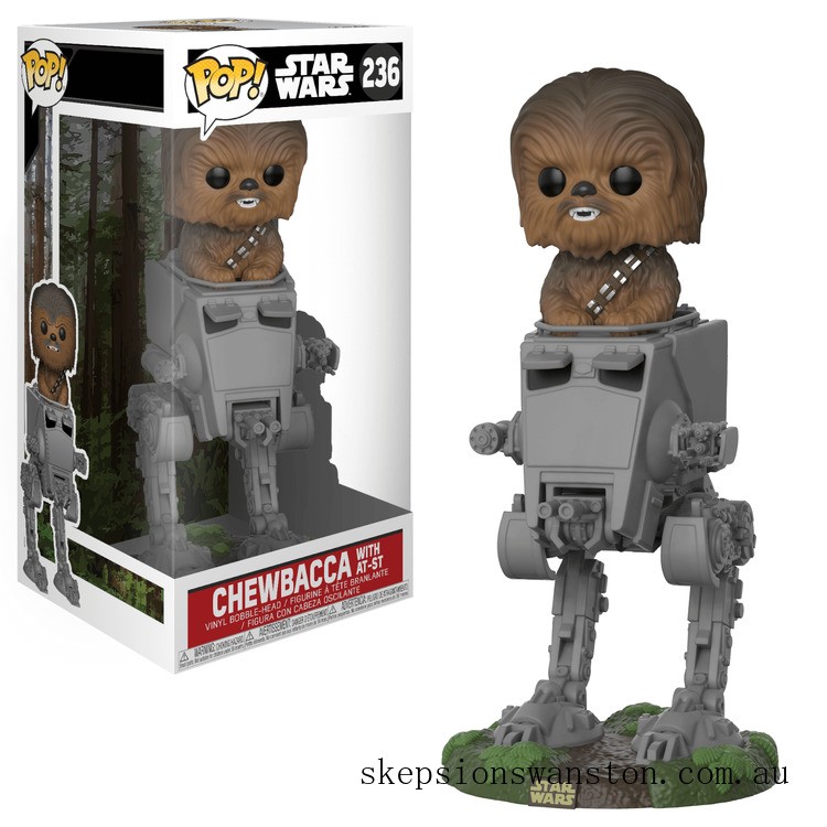 Limited Only Star Wars Chewbacca in AT-ST Pop Deluxe Vinyl Figure