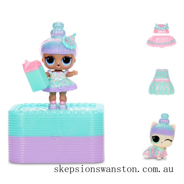 Genuine L.O.L. Surprise Deluxe Present Surprise Limited Edition Sprinkles Doll and Pet Teal