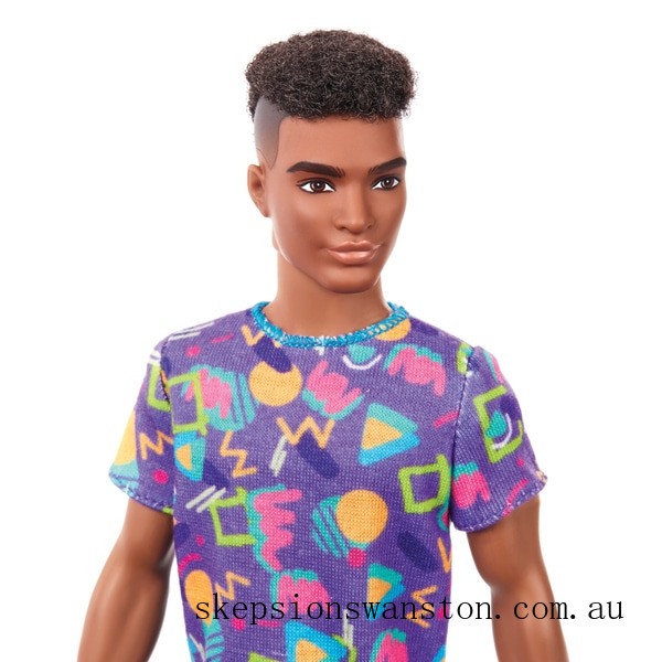 Special Sale Ken Fashionista Doll 162 Purple Retro Shirt