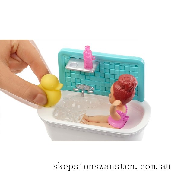 Outlet Sale Barbie Skipper Babysitters Bathtime Playset