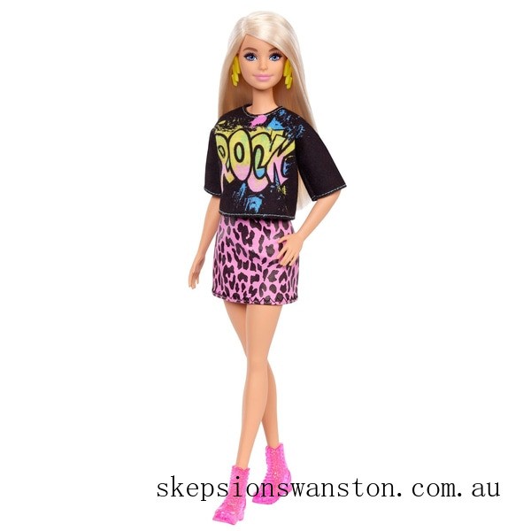 Outlet Sale Barbie Fashionista Rock T Pink Lip Skirt Doll