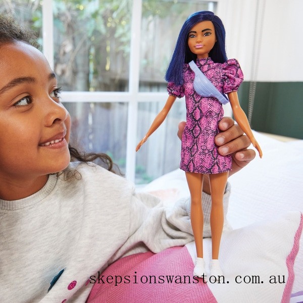 Genuine Barbie Fashionista Doll 143 Snakeskin Dress