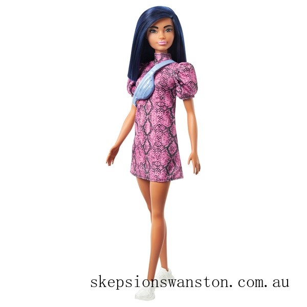 Genuine Barbie Fashionista Doll 143 Snakeskin Dress