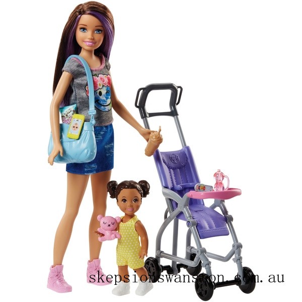 Outlet Sale Barbie Skipper Babysitters Inc Stroller Playset