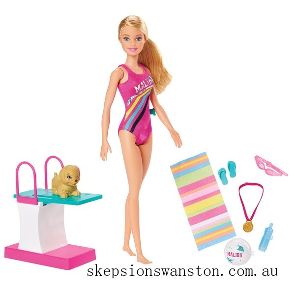 Clearance Sale Barbie Swim ‘n Dive Doll and Accessories Doll Set