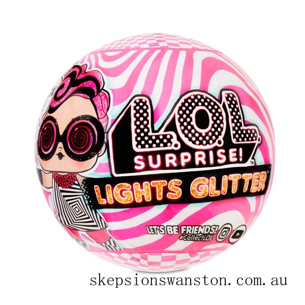 Outlet Sale L.O.L. Surprise! Lights Glitter Doll with 8 Surprises Assortment