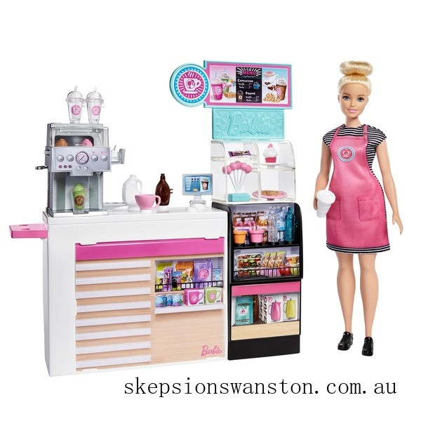 Clearance Sale Barbie Coffee Shop Playset with Doll