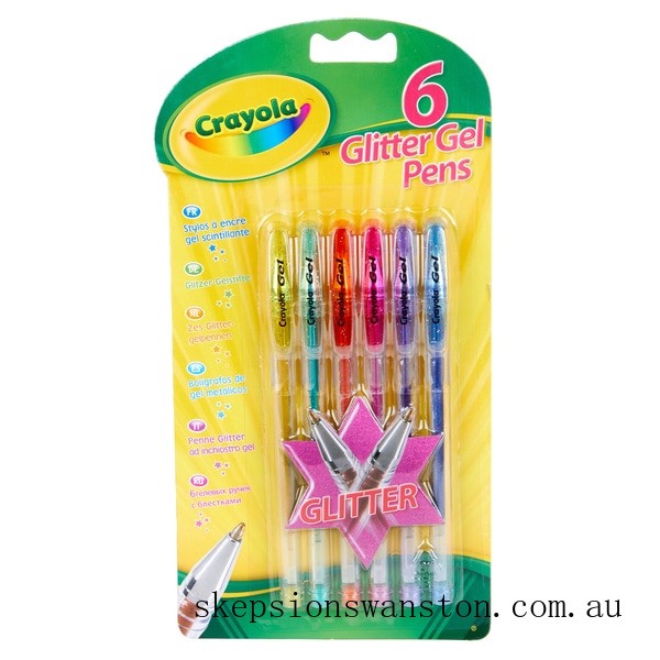 Discounted Crayola 6 Glitter Gel Pens