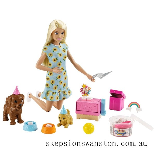 Genuine Barbie Puppy Party Playset and Doll