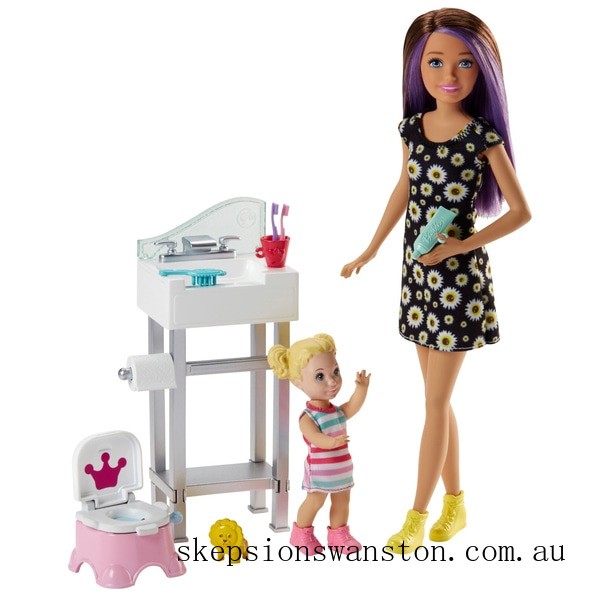 Special Sale Barbie Skipper Babysitters Doll Potty Playset