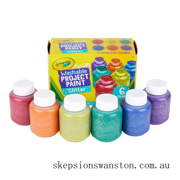 Special Sale Crayola 6 Washable Glitter Paints