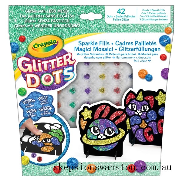 Genuine Crayola Glitter Dots Sparkle Fills