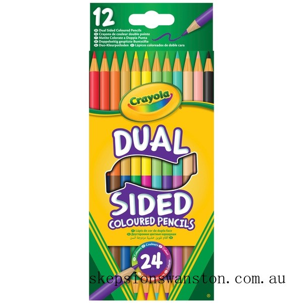 Clearance Sale Crayola 12 Dual Sided Pencils