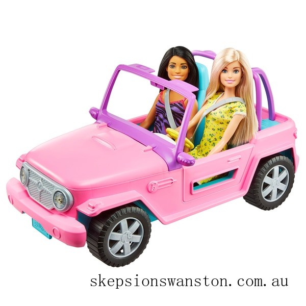 Outlet Sale Barbie Jeep with 2 Dolls
