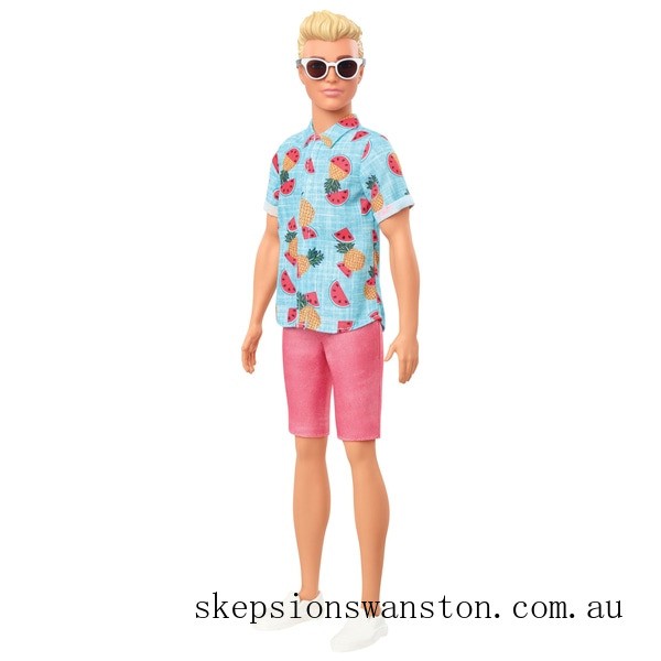 Outlet Sale Ken Fashionistas Doll 152 Tropical Print Shirt
