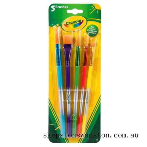 Special Sale Crayola 5 Assorted Paintbrushes