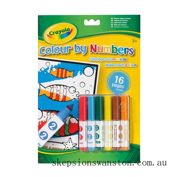 Special Sale Crayola Colour By Numbers With Markers