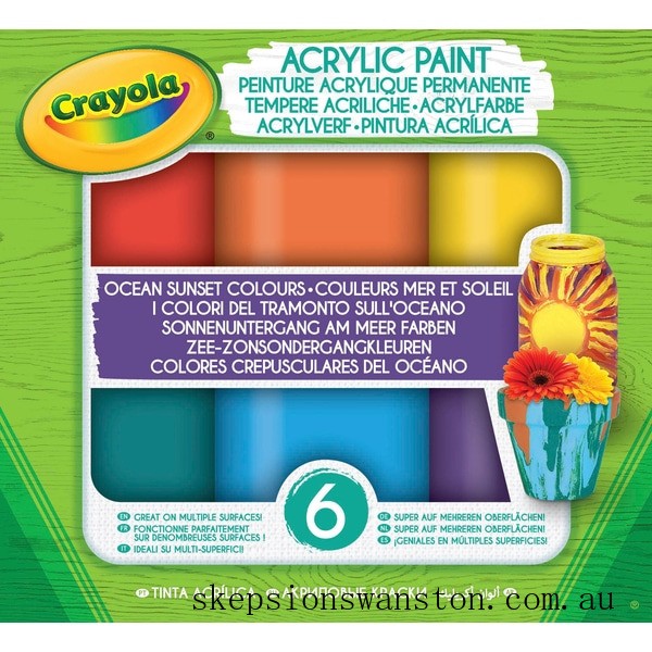 Discounted Crayola Acrylic Paint Ocean Sunset