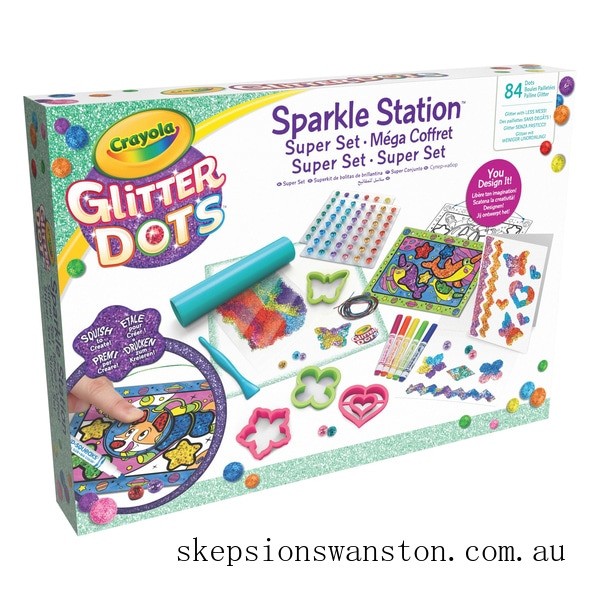 Clearance Sale Crayola Glitter Dots Sparkle Station Super Set